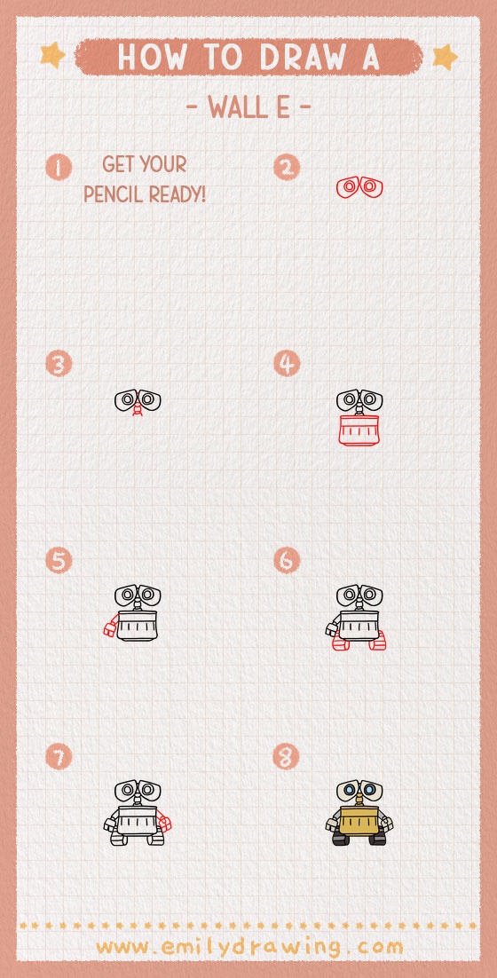 how to draw a wall e pinterest pin